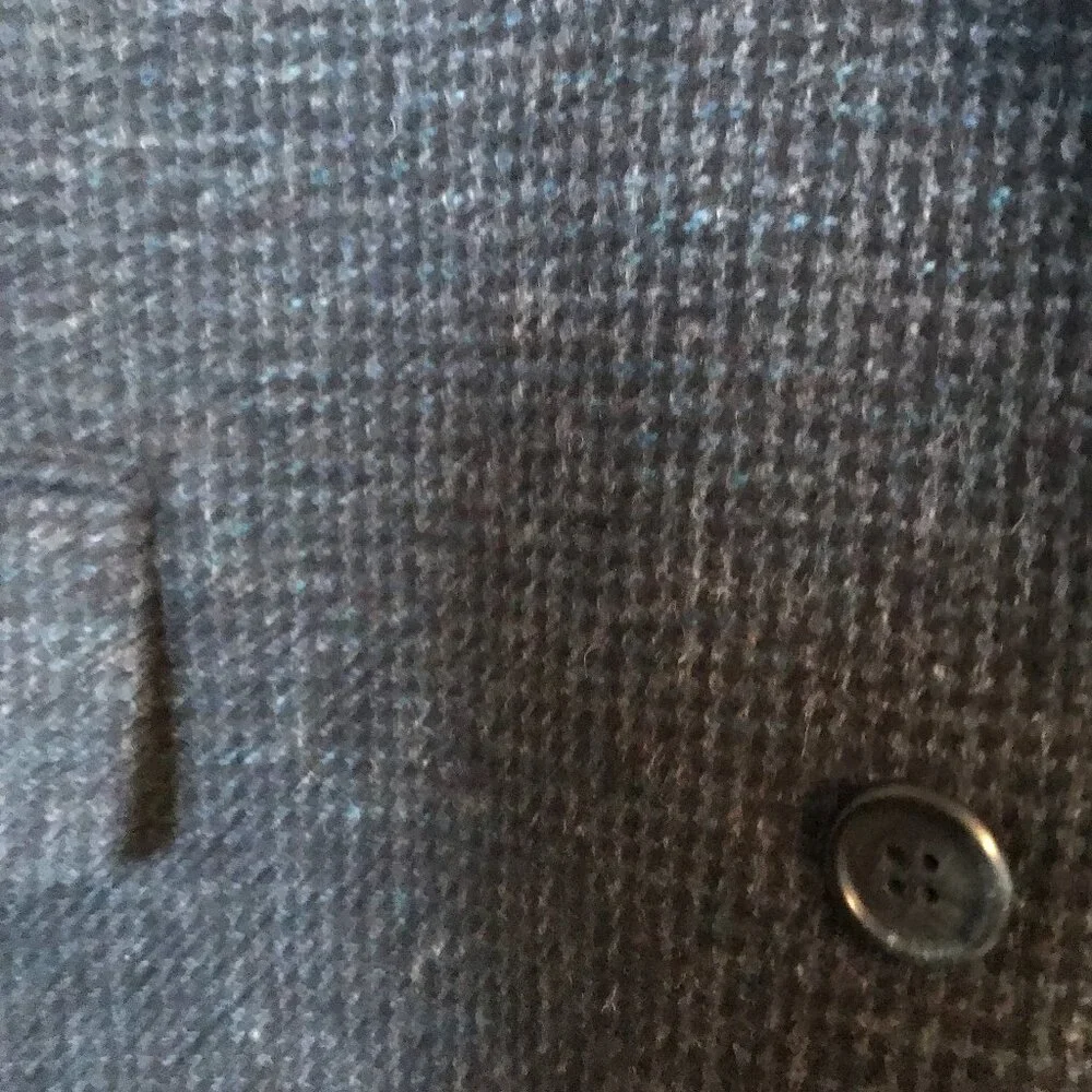 Evan-Picone Wool Tweed Blazer Vintage 80s Sport Coat, Black Gray Men’s Size 42